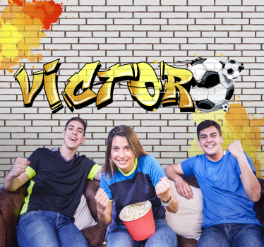 Photo murale chambre ado Graffiti de football - TenStickers