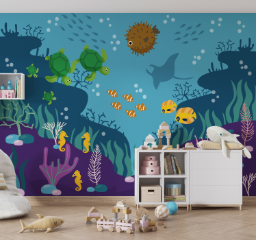 Tapisserie murale vie sous-marine - TenStickers