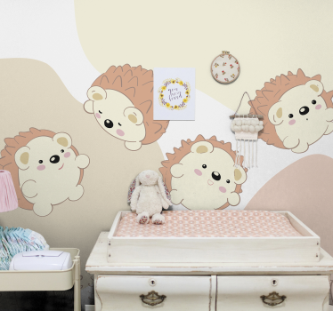 Photo murale Petits hérissons - TenStickers