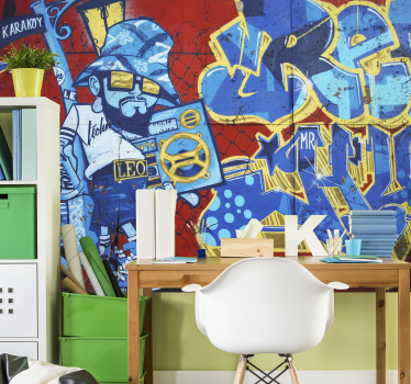 Tapisserie murale cool art urbain graffiti - TenStickers