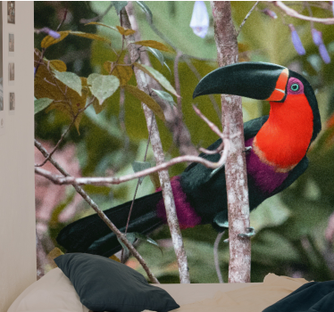 Tapisserie animaux affichage de toucan coloré - TenStickers