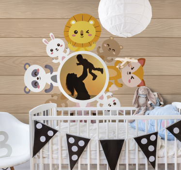 Tapisserie animaux amis animaux espiègles - TenStickers