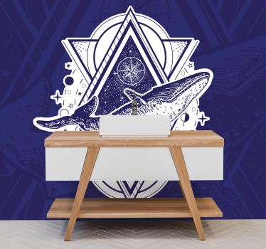 Tapisserie animaux design de baleine majestueuse - TenStickers