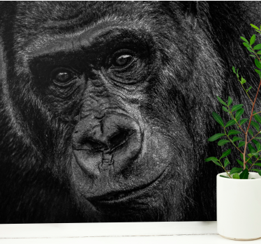 Tapisserie animaux gorille en gros plan - TenStickers