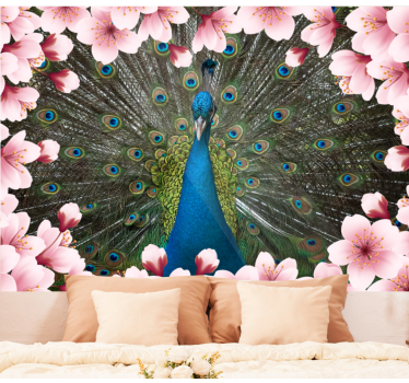 Tapisserie animaux majestueux spectacle de paons - TenStickers