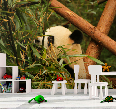 Tapisserie animaux panda parmi les bambous - TenStickers