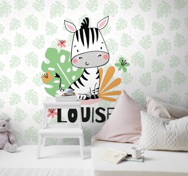 Tapisserie animaux personnage zèbre mignon - TenStickers