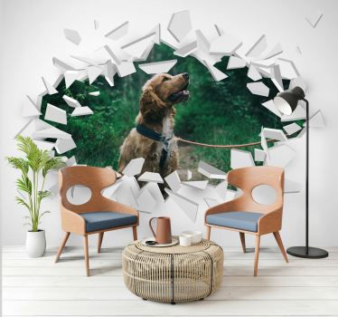 Tapisserie animaux portrait de golden retriever - TenStickers