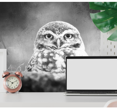Tapisserie animaux portrait de hibou majestueux - TenStickers