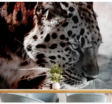 Tapisserie animaux portrait de léopard en gros plan - TenStickers
