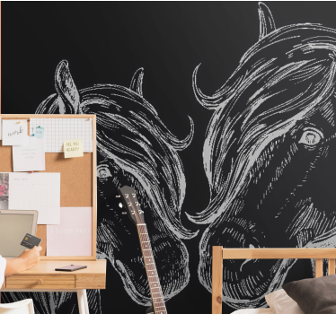 Tapisserie animaux portraits de chevaux élégants - TenStickers
