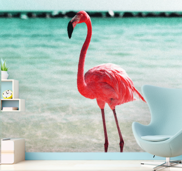Tapisserie animaux pose de flamant gracieux - TenStickers