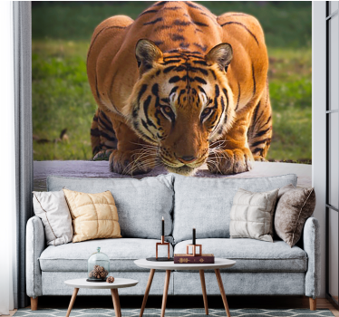 Tapisserie animaux pose de tigre majestueux - TenStickers
