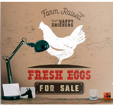 Tapisserie animaux poules fraîches - TenStickers