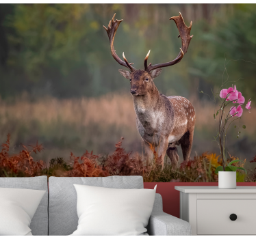 Tapisserie animaux présence du cerf majestueux - TenStickers