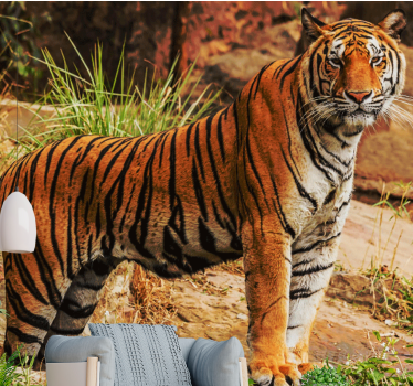 Tapisserie animaux présence du tigre majestueux - TenStickers