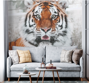 Tapisserie animaux représentation du tigre royal - TenStickers