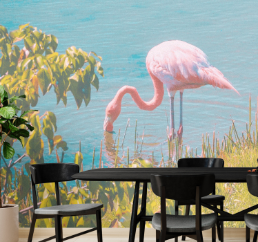 Tapisserie animaux sérénité du flamant rose - TenStickers