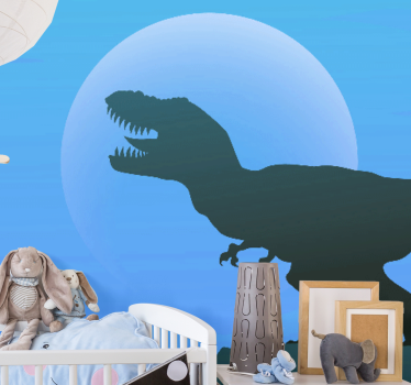 Tapisserie animaux silhouette tyrannosaurus rex - TenStickers