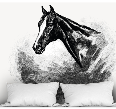 Tapisserie animaux tête de cheval - TenStickers