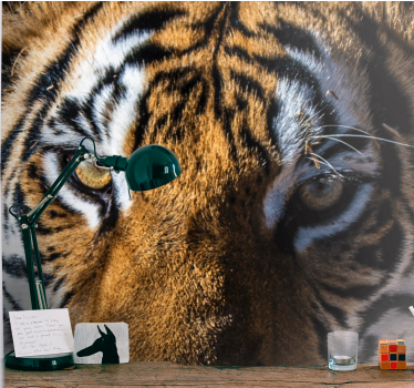Tapisserie animaux tigre magnifique en gros plan - TenStickers