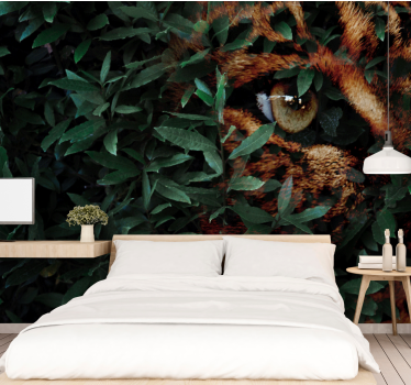 Tapisserie animaux léopard parmi le feuillage - TenStickers