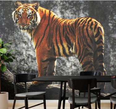 Tapisserie animaux tigre royal en position - TenStickers