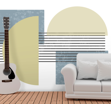 Tapisserie art agencement de formes géométriques - TenStickers