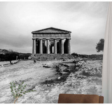 Tapisserie art classique structure du temple historique - TenStickers