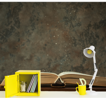 Tapisserie art livre ouvert magique - TenStickers