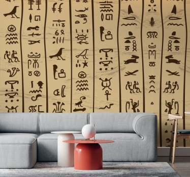 Tapisserie art motifs d'écritures anciennes - TenStickers