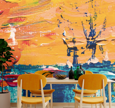 Tapisserie art paysage marin abstrait vibrant - TenStickers