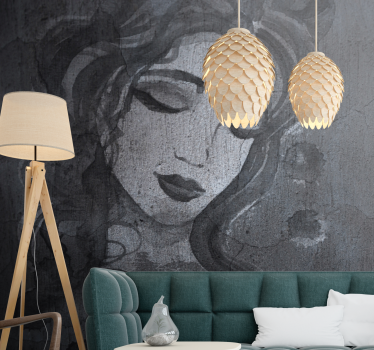 Tapisserie art portrait de femme Élégante - TenStickers