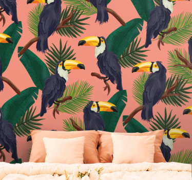 Tapisserie autres animaux design de toucan tropical - TenStickers