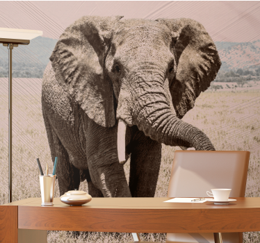Tapisserie autres animaux Éléphant royal aura - TenStickers