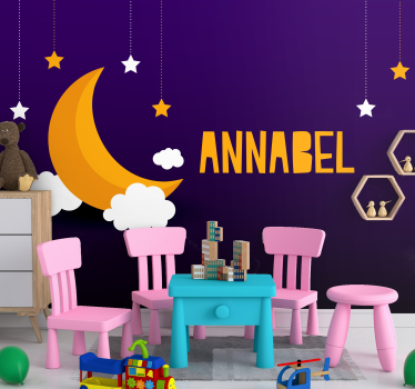 Tapisserie chambre enfant corps célestes et constellations - TenStickers