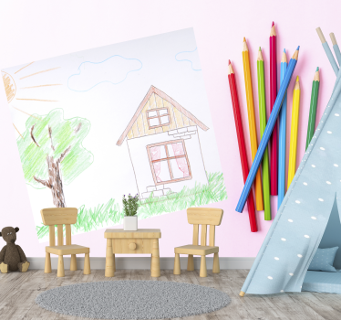 Tapisserie chambre enfant motif de dessin d'enfant - TenStickers