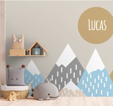 Tapisserie chambre enfant sommets montagneux - TenStickers