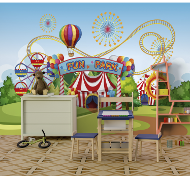 Tapisserie chambre enfant parc d'attractions - TenStickers