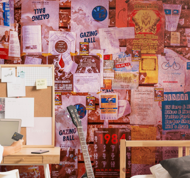 Tapisserie graffiti affiche collage urbain - TenStickers