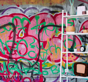 Tapisserie graffiti art urbain vibrant - TenStickers