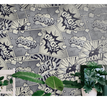 Tapisserie graffiti effets sonores comiques - TenStickers