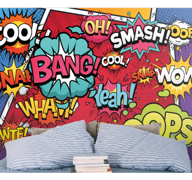 Tapisserie graffiti effets sonores de bd - TenStickers