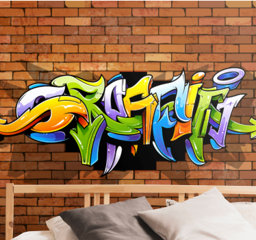 Tapisserie graffiti lettrage urbain coloré - TenStickers