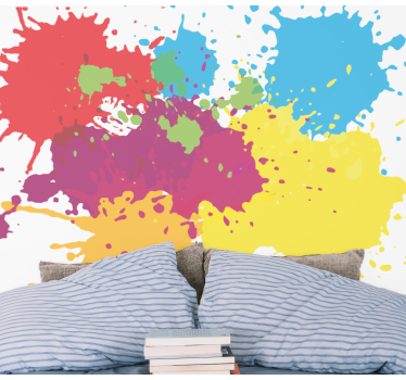 Tapisserie graffiti motifs éclaboussures colorées - TenStickers