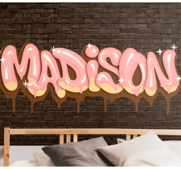 Tapisserie graffiti nom personnalisé douceur - TenStickers
