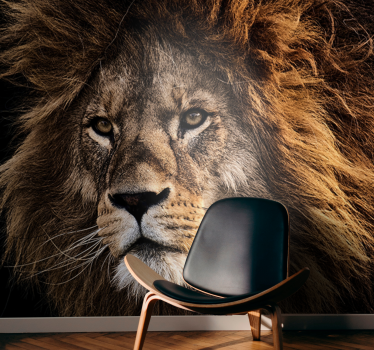 Tapisserie lion œuvre d'art majestueuse - TenStickers