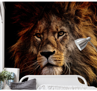 Tapisserie lion présence lion majestueux - TenStickers