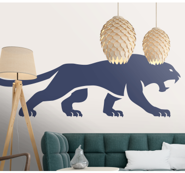 Tapisserie lion silhouette de lion majestueux - TenStickers