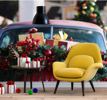 Tapisserie noel cadeaux de fête festifs - TenStickers